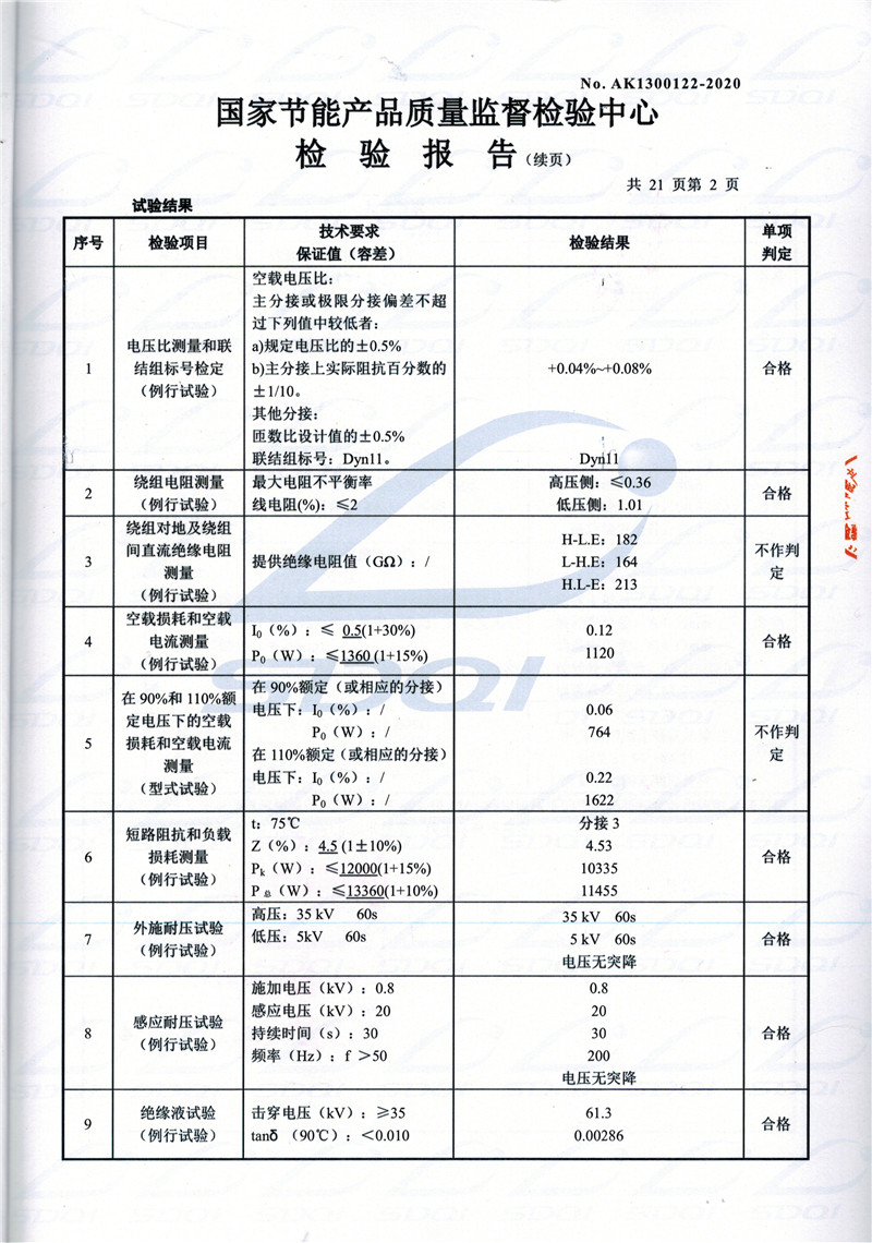 高低压试验报告-S11-1250合肥合肥合肥油浸式变压器-2.jpg
